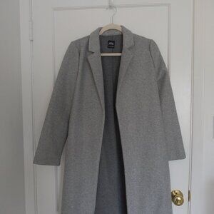 Zara Gray Wool-Blend Coat – Size Small